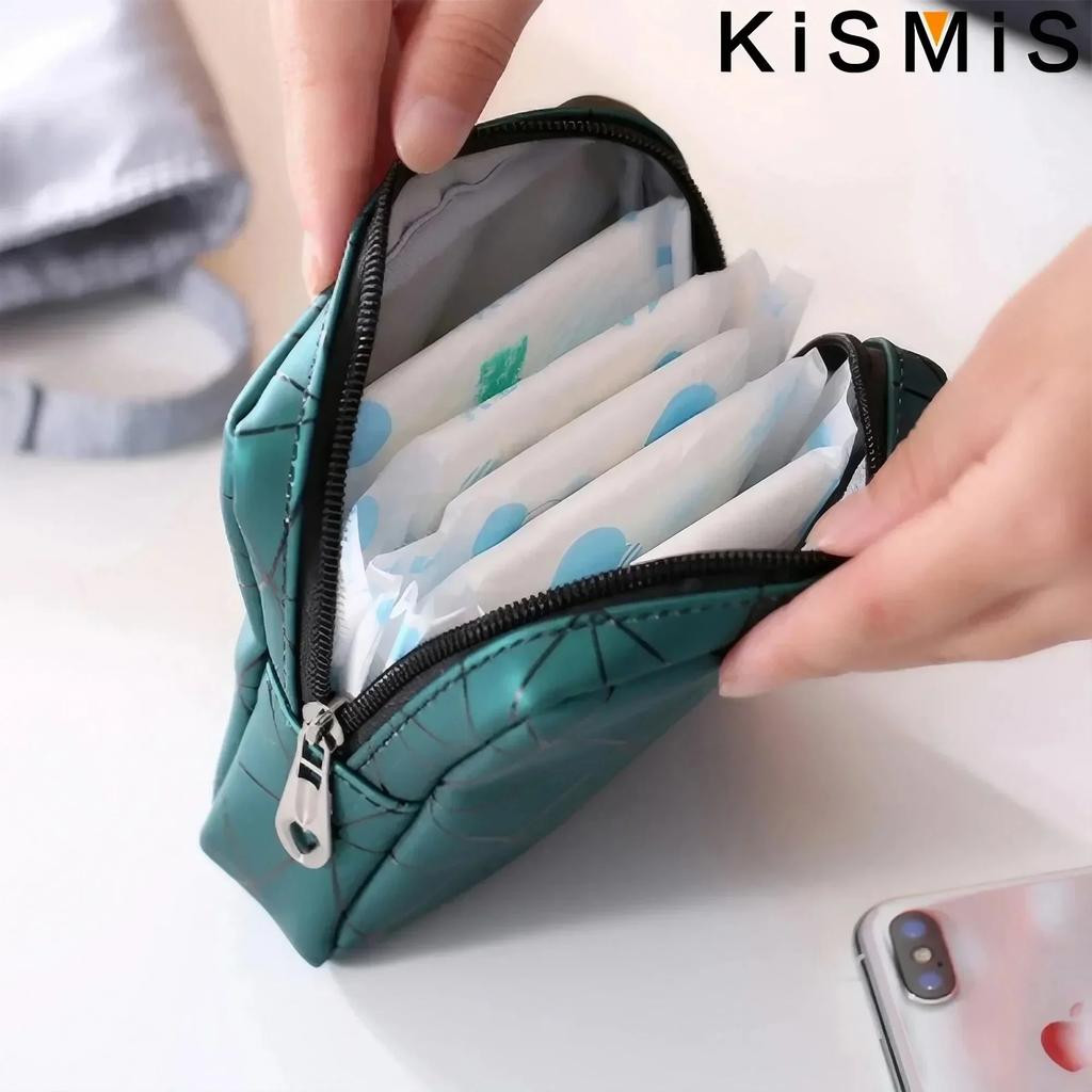 PU Skórzana Torba do Przechowywania Podpasek Wodoodporna Podkładki Przenośna Kosmetyczka Ciocia Bagaż Podręczny Portmonetka Mała Torba