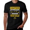 Gymnast Caution Sign May Flip Without Warning TShirt Outdoor Work Short Sleeve Top