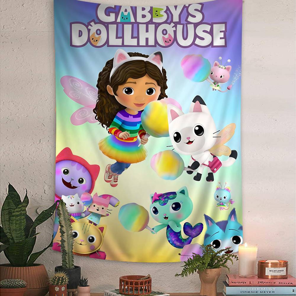

Funny Vintage GGabbys Classic Dollhouse Hippie Wall Hanging Tapestries Bohemian Wall Tapestries Mandala INS Home Decor 74x94cm(29x37in)