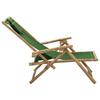Adjustable Relax Chair in Green Bamboo and Fabric
