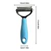 Cat Hair Removal Comb Dog Hair Removal Brush Stainless Steel Double Sided Pet Grooming Brush Removing Tangles Cat Accessories