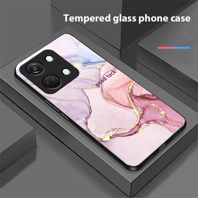 Model Marmură Pentru OnePlus Nord 3 5 6T 7 Pro 8 12 10T Reno8 Lite 5G 10R Nord N30 Carcasă Dură Sticlă Securizată Carcasă Telefon Negru