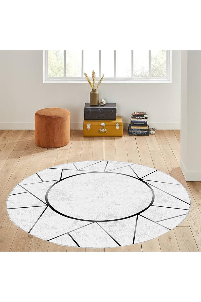 Rovigo Home Washable Round Printed Carpet RHM7002