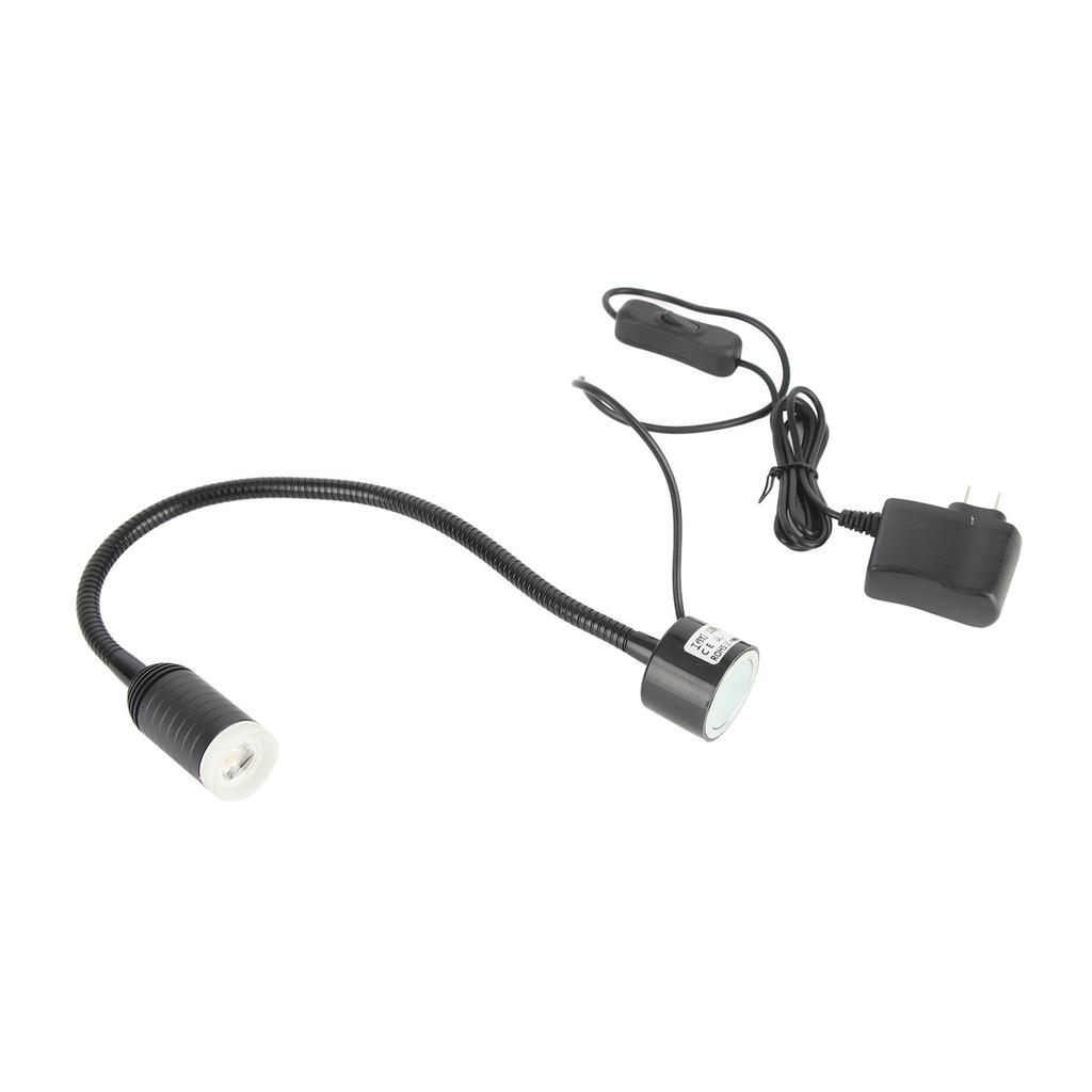 5W LED Arbeitsleuchte Verstellbarer Schwanenhals Nähmaschinenwartungsleuchte mit Magnetfuß US-Stecker