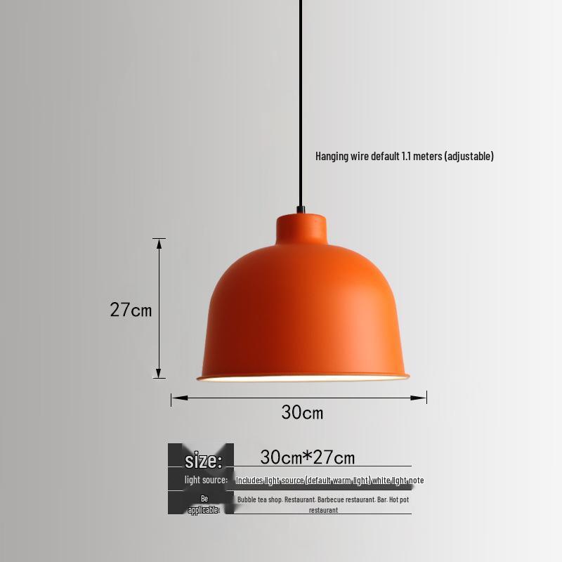 Orange Nordic Industrial Pendant Light for Restaurants & Bars