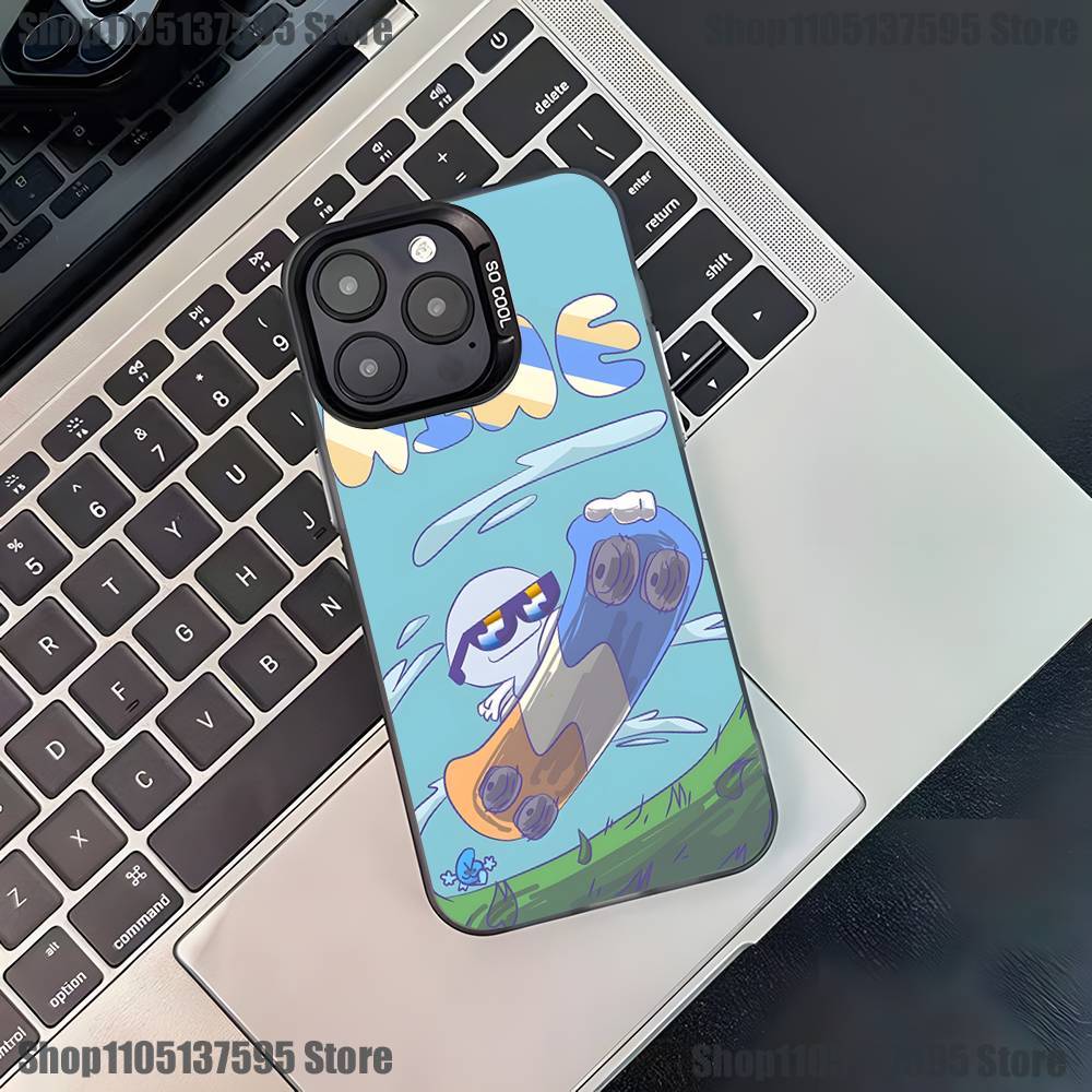 Bfdi Battle For Dream Island Phone Case For iPhone 17,16,15,14,13,12,11,Pro,XS,Max,Plus,Mini,SE4,E Black Matte Shockproof Cover