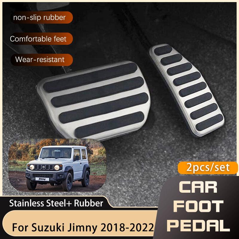 Stal nierdzewna Nakładki na pedały gazu i hamulca do Suzuki Jimny Sierra JB64W JB74W 2018     Nakładki na pedały Car-Styling