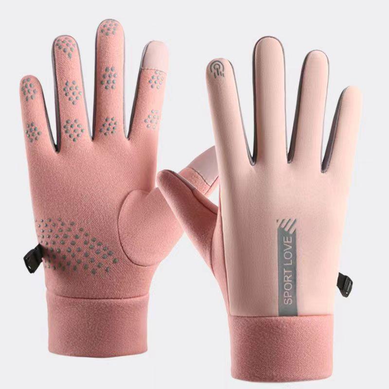 "Men's and Women's Thick Winter Warm Gloves with Touch Screen, Windproof, Non-slip for Driving and Riding."
