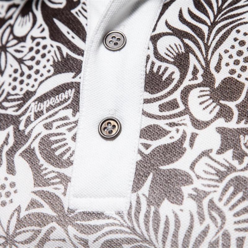 Sommer Casual Kurzarm POLO Shirt Trendiges Herren Poloshirt mit Farbverlauf