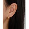 S925 Silver Wavy Cross Stud Earrings: Elegant, Versatile Design for Women