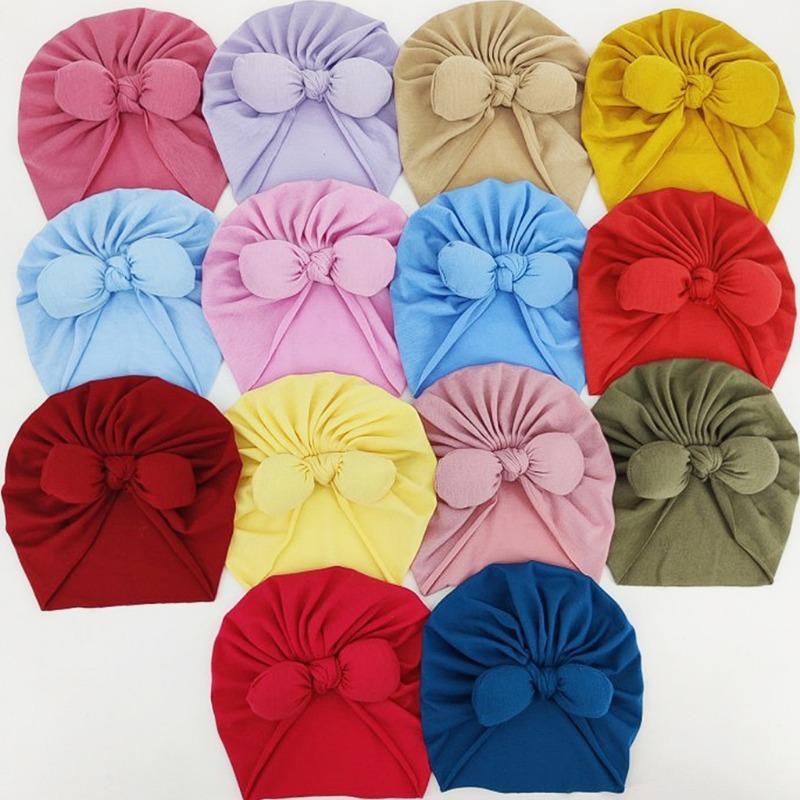 

Bow New Baby Imitation Cotton Windshield Hat Children s Thermal Hat Cute Baby Hat Dome average size