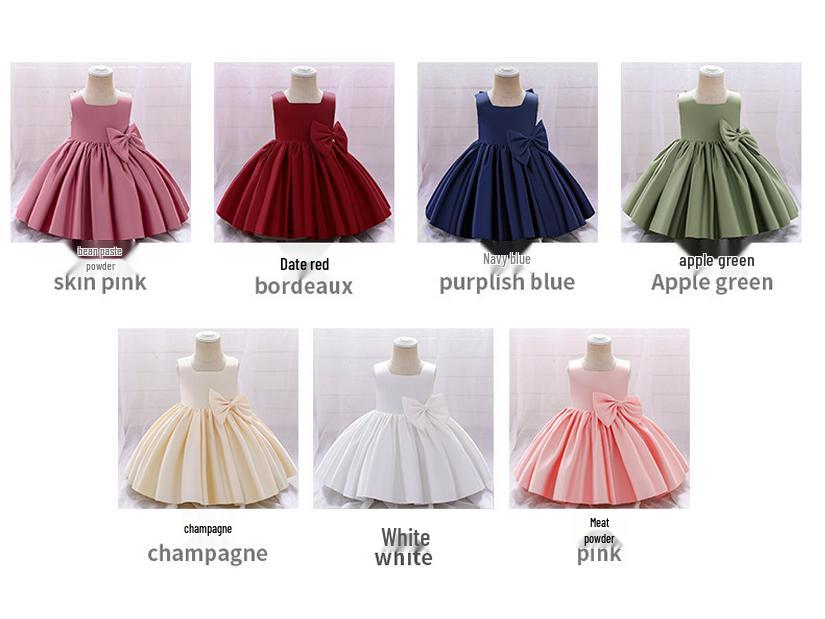 Children's Princess Bow Party Dress - Baby & Toddler Birthday Costume
