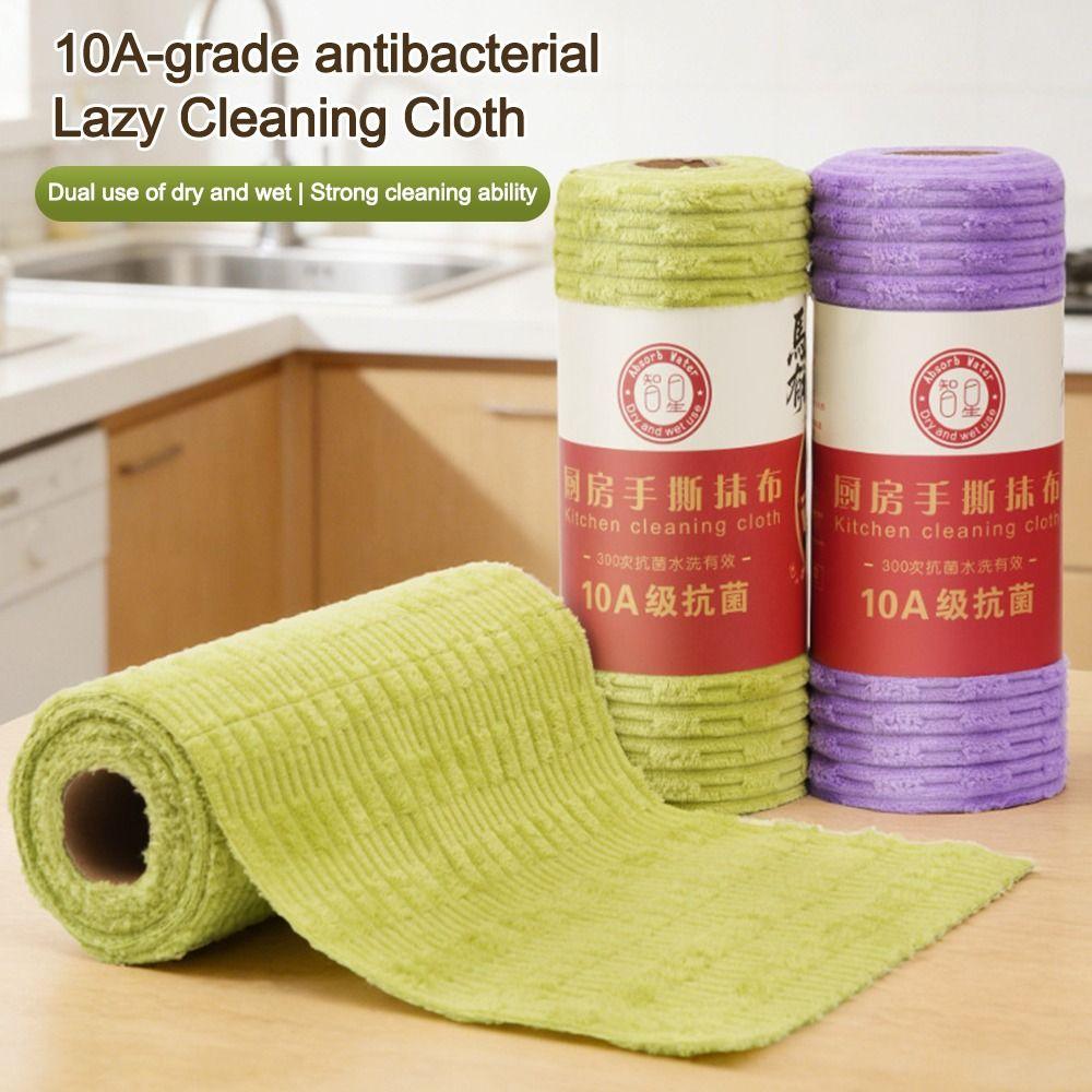 High Absorbency Kitchen Towels Reusable Cleaning Rag Multi-Purpose Tear-Towel Roll