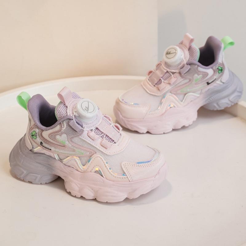 WARRIOR Girls Sports Shoes Spring and Autumn New Princess Casual Shoes Children's Running Shoes