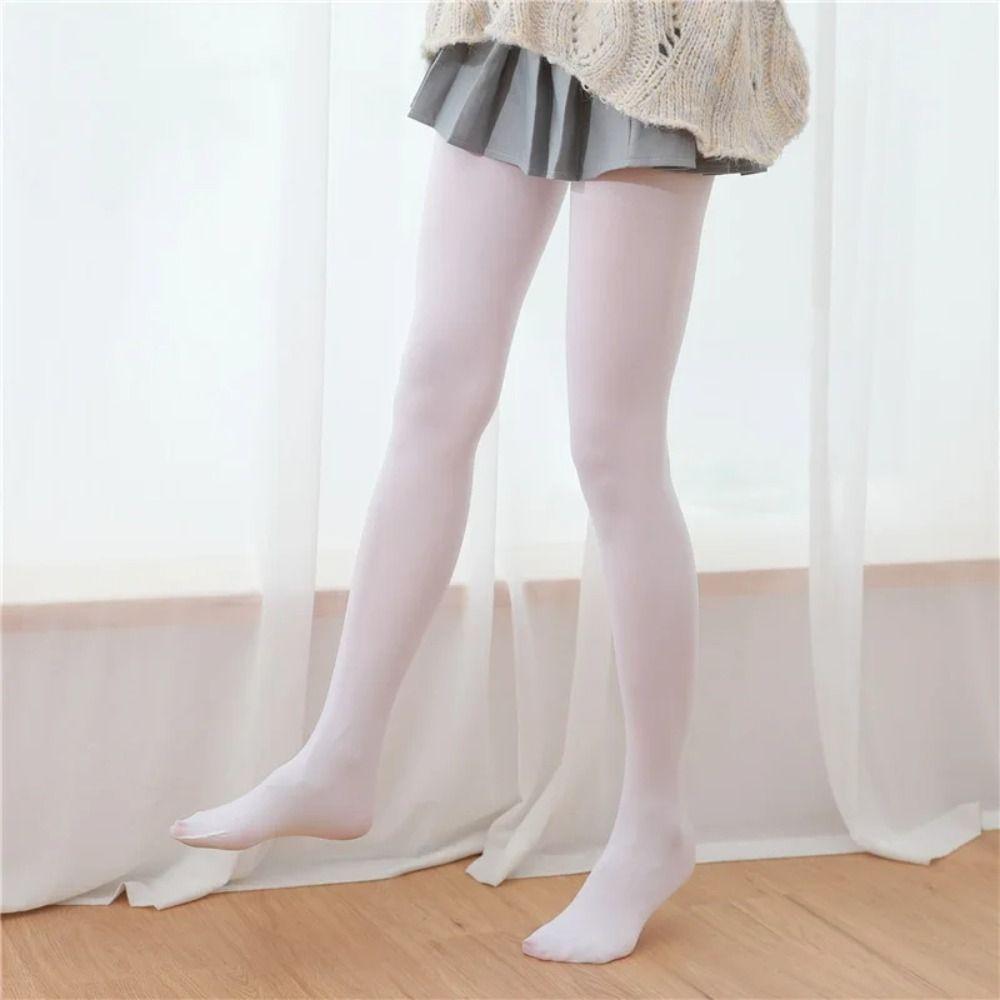 Anti-hook White Stockings 100D Ballet Dance Tights Girl Color Tights White Pantyhose  Summer Spring