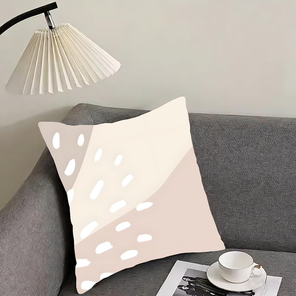 Morandi Color Pattern INS Cushion Cover Pillowcase Ultra Soft Skin Friendly Fabric Cloud Like Comfort Concealed Zipper