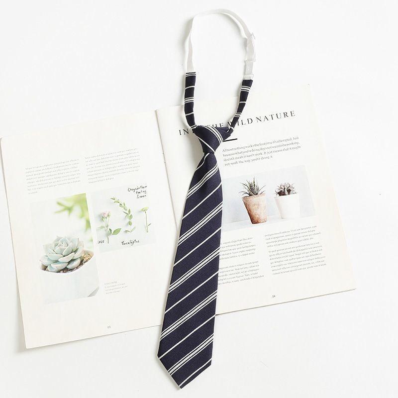 Childrens Adults Tie With Striped Linen Material For Casual School Wear