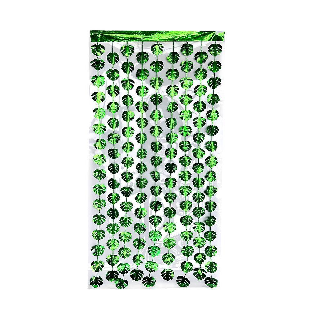 1X2M Artificial Palm Leaf Rain Curtains Tinsel Tassel Hawaiian Jungle Palm Leaves Party Decorations Kids Birthday Parties