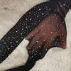 Ultra-thin Fishnet Stockings Women Sexy Pantyhose Shiny Rhinestone High Elasticity Anti-slip Ultrathin See-through Hot Hollow Out Soft Skinny