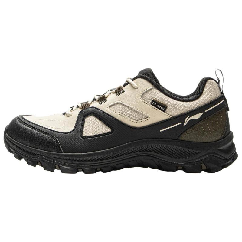 Li-Ning Reflective Classic Men s Low-top Casual Shoes Black Oatmeal Gray AGCV415-3 39