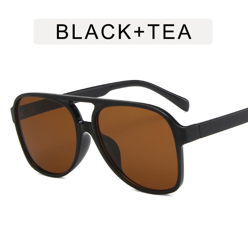 Vintage Oversized Sunglasses Women Retro Brand Big Frame Sun Glasses Female Black Yellow Ins Style Square Glasses Oculos De Sol