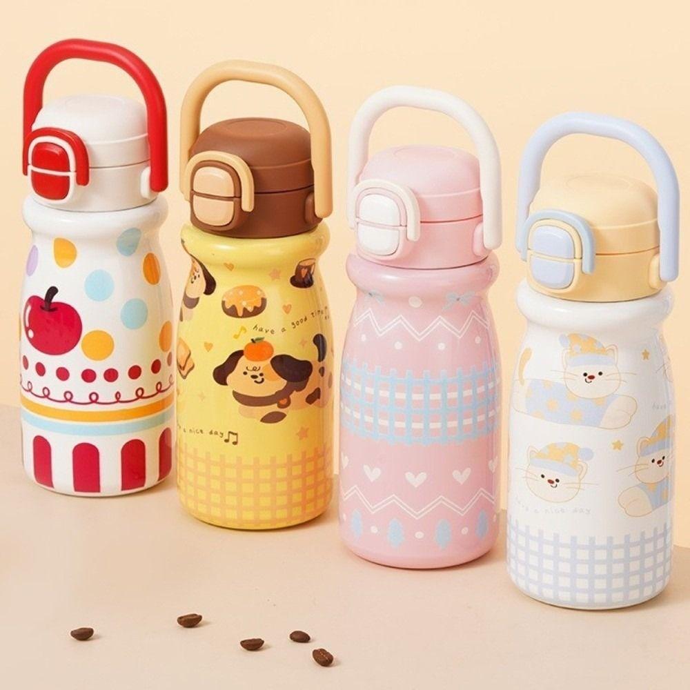 Stainless Steel Handheld Water Bottle Large Capacity Double Drink Cup Insulated Cup Daily Use