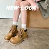Cowhide Version~ Genuine Leather Retro Platform Martin Boots Women's 2025 New British Style Outdoor Mountaineering Rhubarb Boots Short Boots