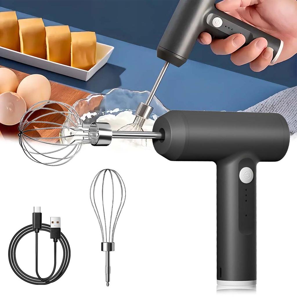 Electric Egg Beater 3 Speed Handheld Mixer Rechargeable 800Mah Wireless Portable Egg Whisk For Kitchen Baking