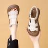 French retro woven platform Roman sandals 2025 summer new fashion versatile hollow casual breathable women's shoes