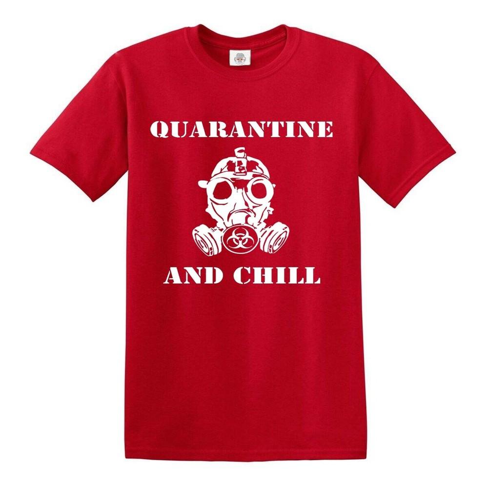Quarantine and chill tshirt lock down 2020 tshirt novelty funny army isolation