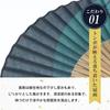 Stylish Business Fan Set with Fan Case and Handkerchief [Osaka Choseido] Men's - Kagerō (Dark Green)
