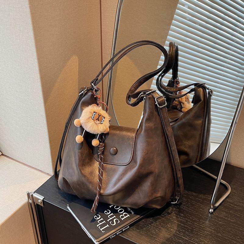 Multifunctional Large-capacity Bag Women's Autumn and Winter New Shoulder Bag Retro Messenger Bag Commuter Backpack