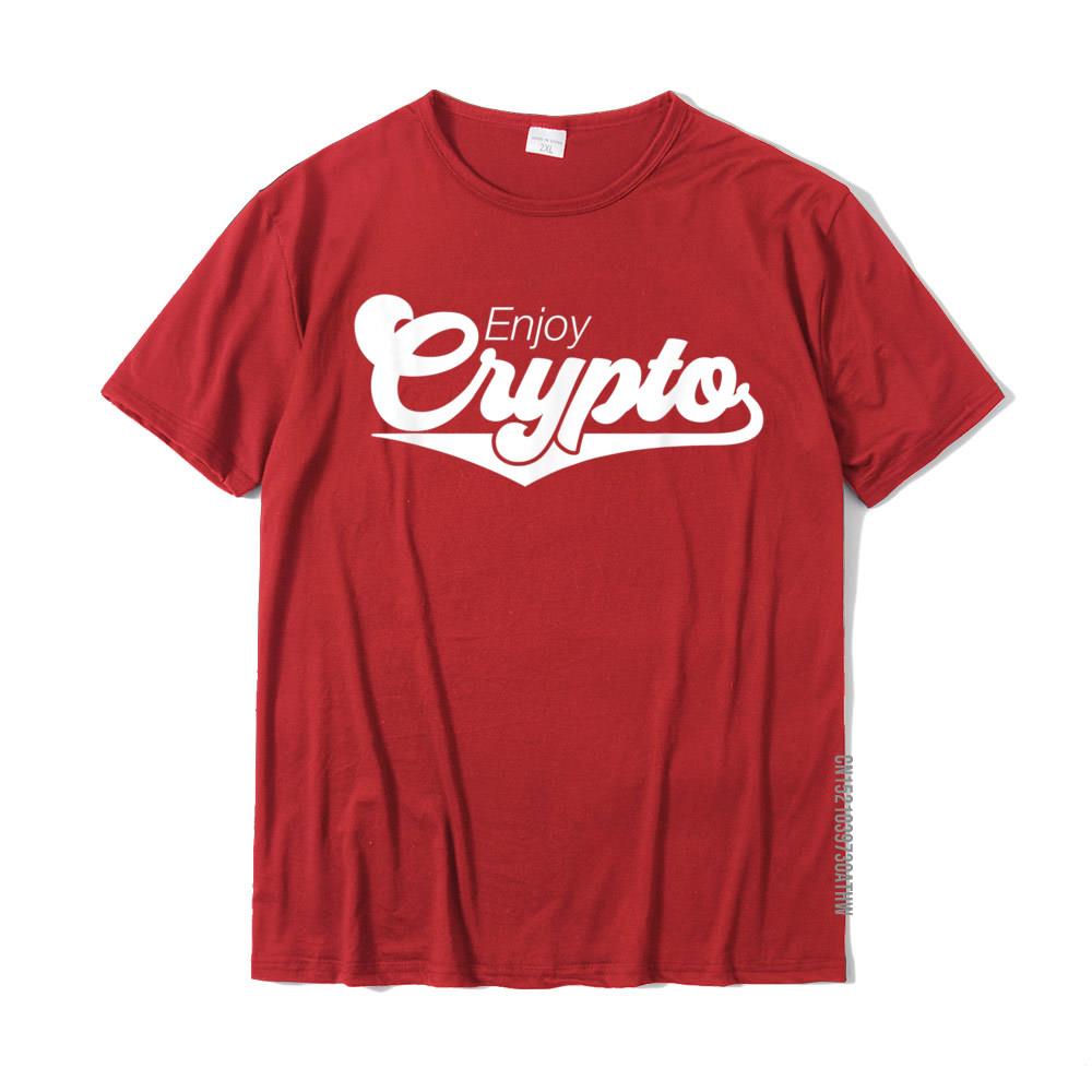 Наслаждайтесь Крипто Забавный Ретро Криптовалюта Биткоин HODL Футболка Группа Повседневные Топы Футболка Приталенная Хлопок Мужская Футболка S