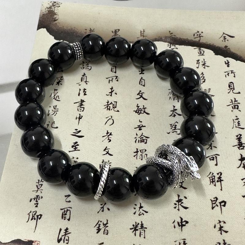 1Pcs Beads Bracelet Men Women Natural Lapis Lazuli Amethyst Yellow Tiger Eye Stone Beads Bracelet Jewelry