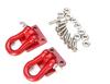 Premium Quality 2 Pcs Red Climbing Trailer Hook Buckle For 1/10 D90 Axial Scx10 Rc Cars