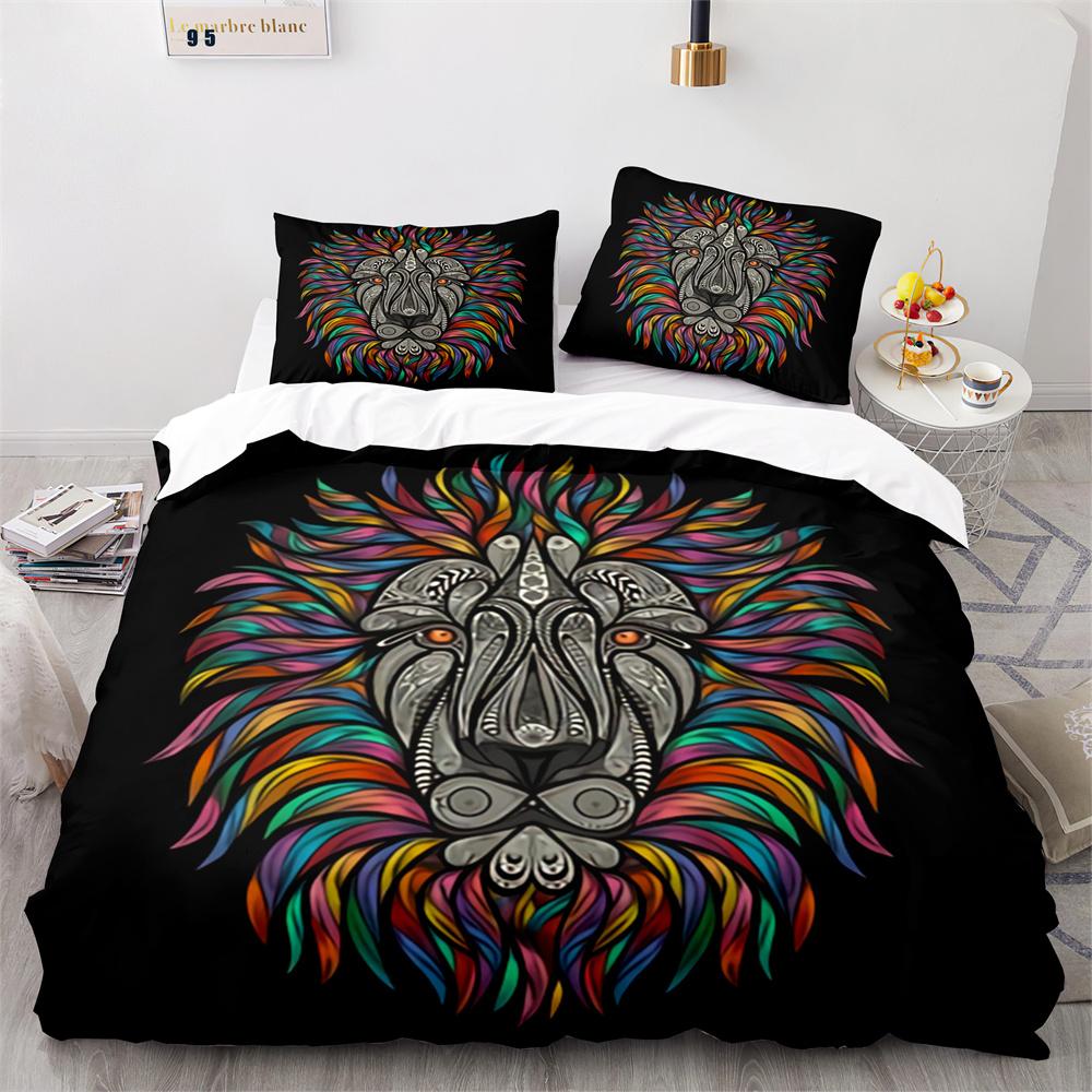 Комплект постельного белья с рисунком льва — фото 17