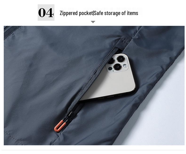 Ice Silk Men's Lightweight UV Protection Summer Jacket - Cool, Breathable Skin Layer for Fishing