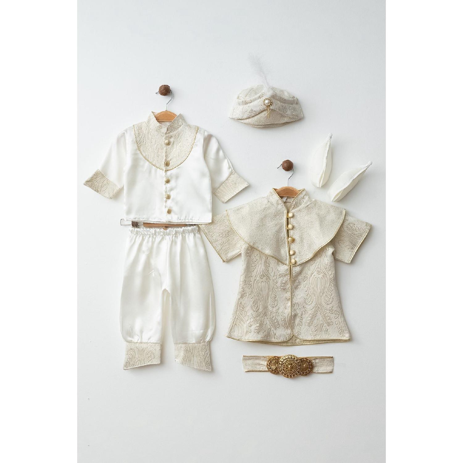 

Baby Baby Prince Belted Mevltlk Gift Circumcision Team Set Yk98785 0-6 Ay жовтий