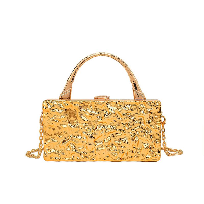 Acrylic Bag 2025 New European and American Fashion Ice Crack Personalized Portable Messenger Women Shoulder Dinner Bag Tide