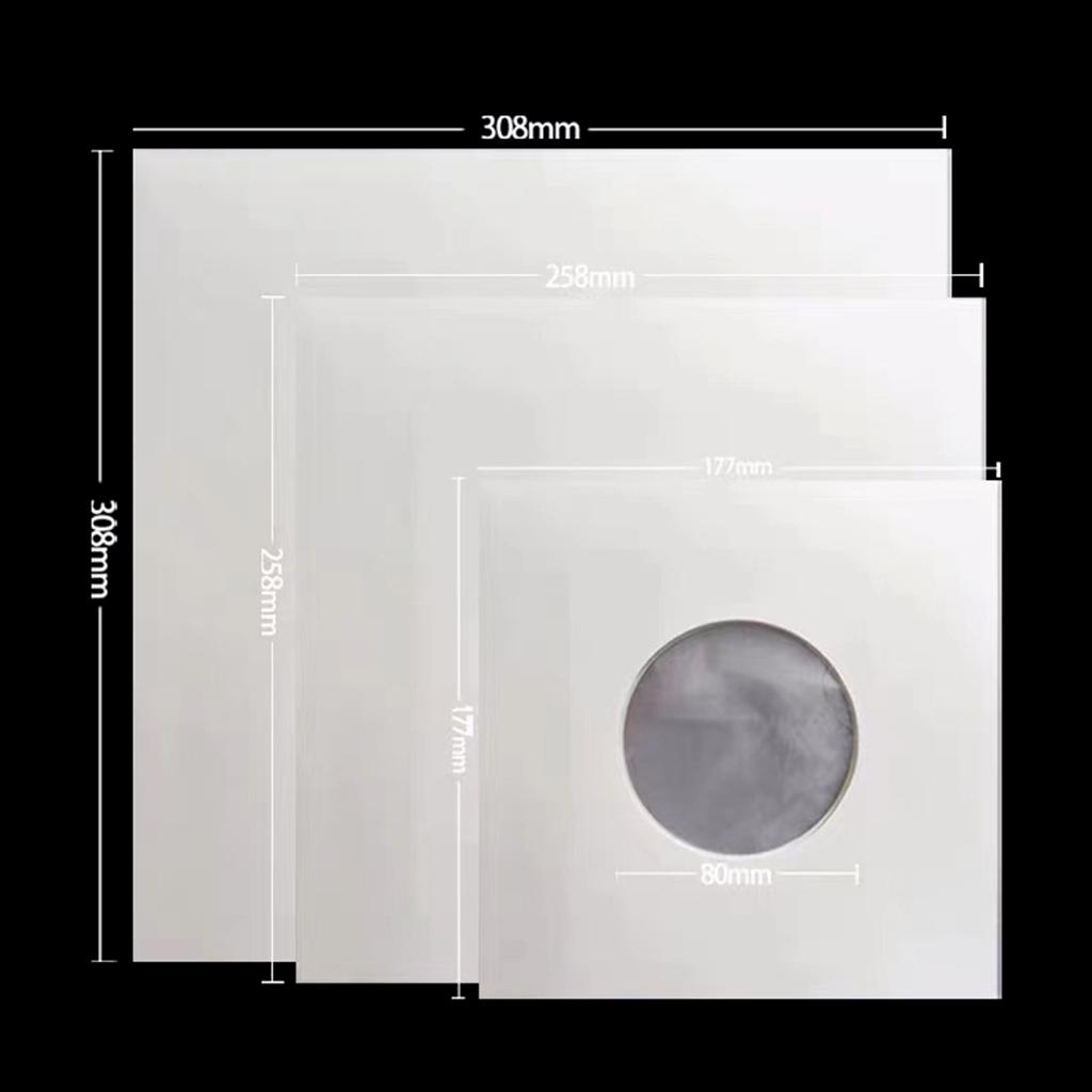 Double Layer Record Protecter Sleeves with Kraft Paper Optimaled Protections And Easy Access Holders For 7/10/12Inches