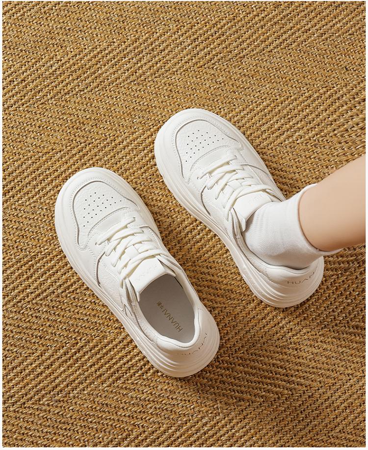 Thick Soled White Shoes for Women