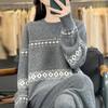 Women Sweater 100% Wool TIDENOVEL O-neck Knit Pullover Thick Winter Jumpers Female Knit Tops