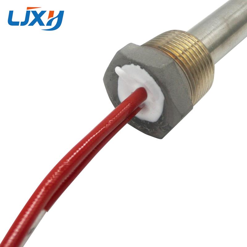 LJXH 3/4" DN20 Threaded Cartridge Heaters Stainless Steel Heating Element for Water Tank Heater 16mm Tube Dia.