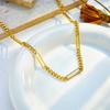 Gold Plated Mixed Link Chain Necklace Fashion Jewelry for Women