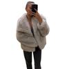 Autumn and Winter Women's Clothing Lapel Made Fur Jacket Women's Loose Casual Temperament Short Coat