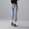 SOFSIL 2026 Summer Retro High-Waist Skinny Cropped Jeans