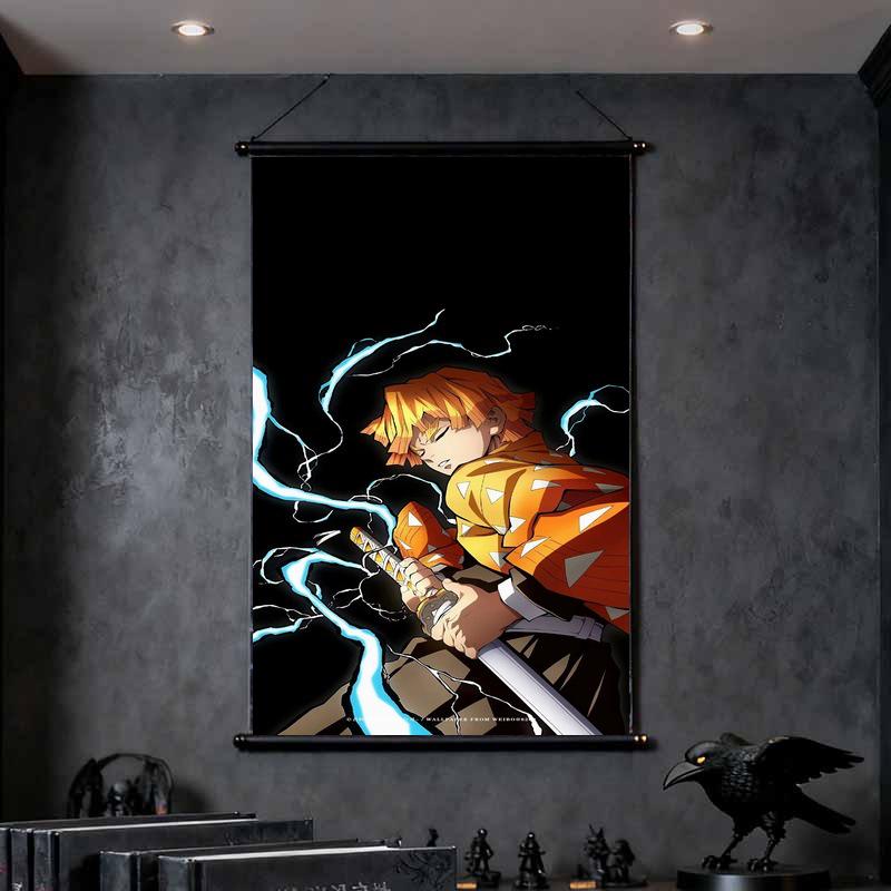 Demon Slayer Tanjiro & Rengoku Flame Guardian XL Self-Adhesive Canvas