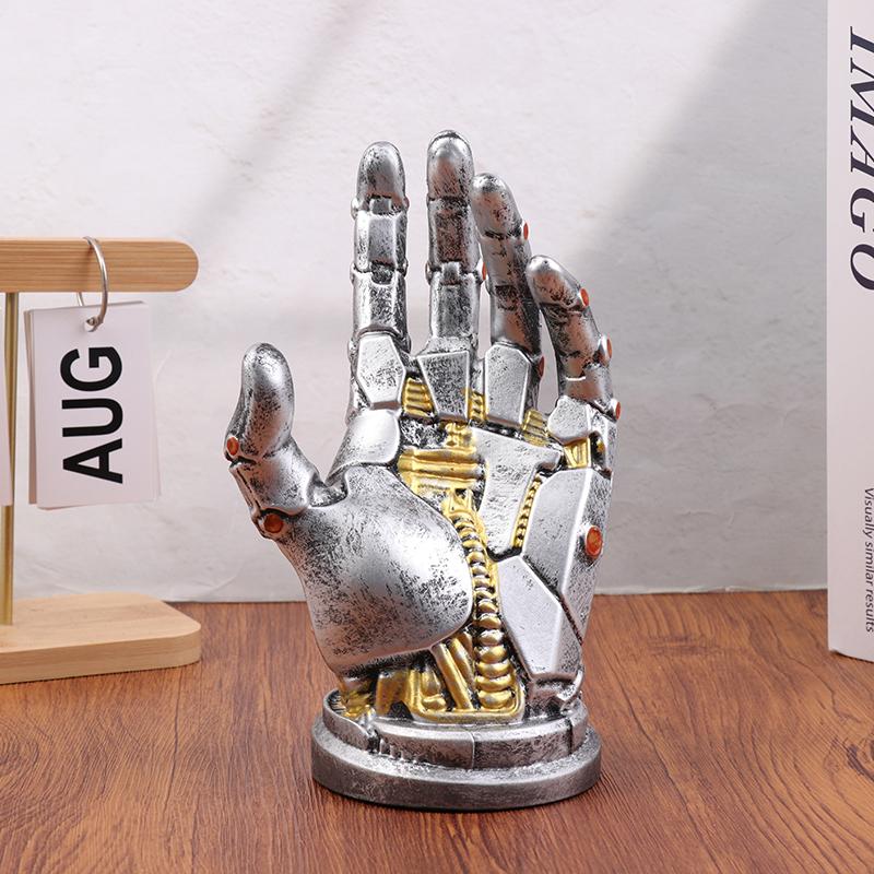 

Креативный панк держатель для геймпада Роботизированная рука Орнамент Крутая имитация механической руки Статуэтка Декор Настольный держатель Украшение