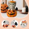 Halloween Pumpkin Cat Statue Ornament Versatile Decorative Art Modern Figurine Small Sculpture for