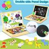 Puzzles en bois magnétique - jojoin - animaux - 110 pièces - jouets educatif - enfants 3+ ans